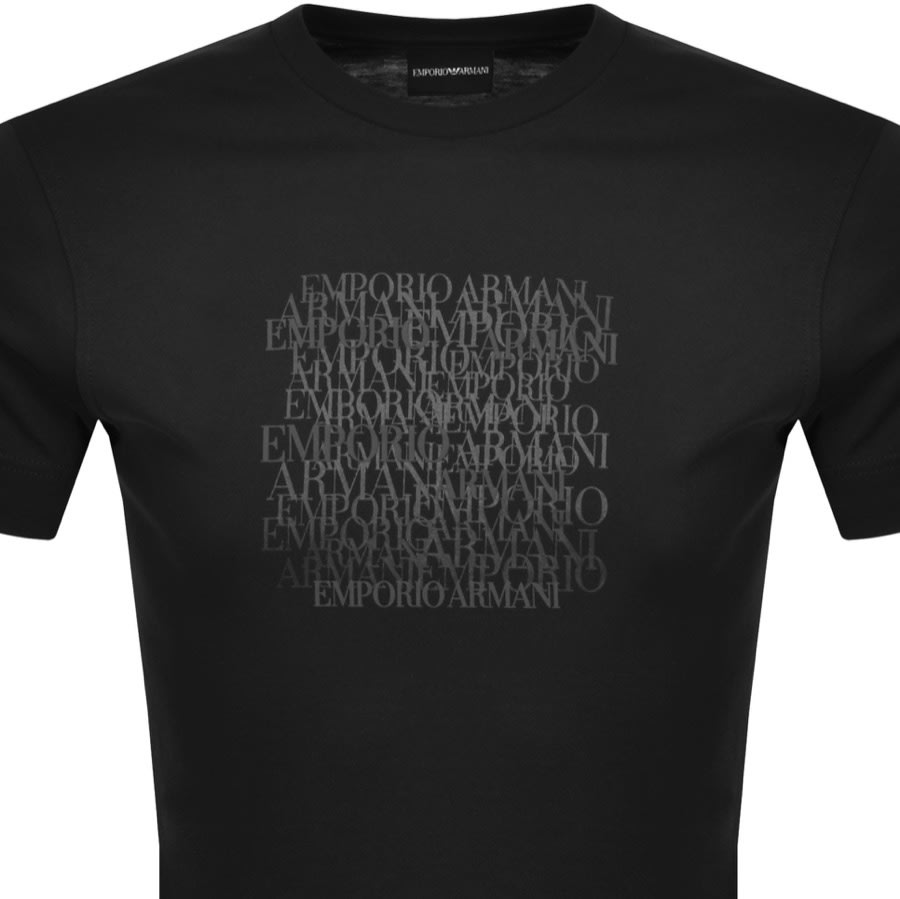 Alternative Image for ProductEmporio Armani Crew Neck Logo T Shirt Black2